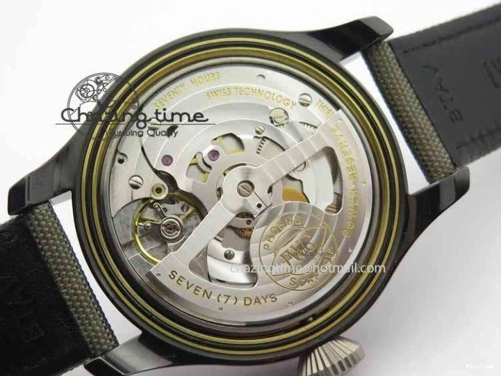 MIROTIME 0313 Big Pilot Real PR 48mm IW501902 Real Ceramic ZF 1:1 Best Edition On Green Nylon Strap A51111 V Durable 7249